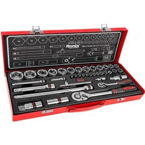 جعبه بکس 38 پارچه رونیکس مدل RH-2638 سایز 1/2 -1/4 اینچ